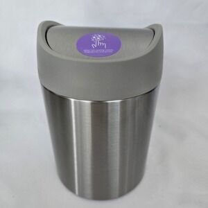 simplehuman Countertop Trash Can 1.5L Silver Brushed Stainless Swing Lid NEW